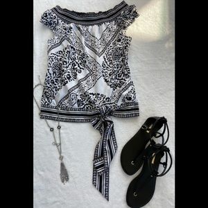 WHBM OFF THE SHOULDER BLOUSE.